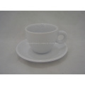 Porcelain Coffee Cup with Round Handle